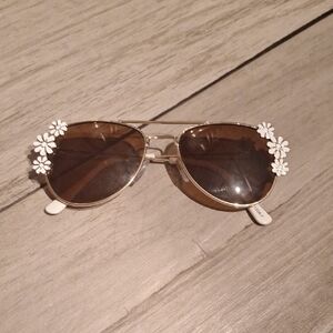 🍕Claires Floral Embellished Aviator Sunglasses🐠🍬🍿